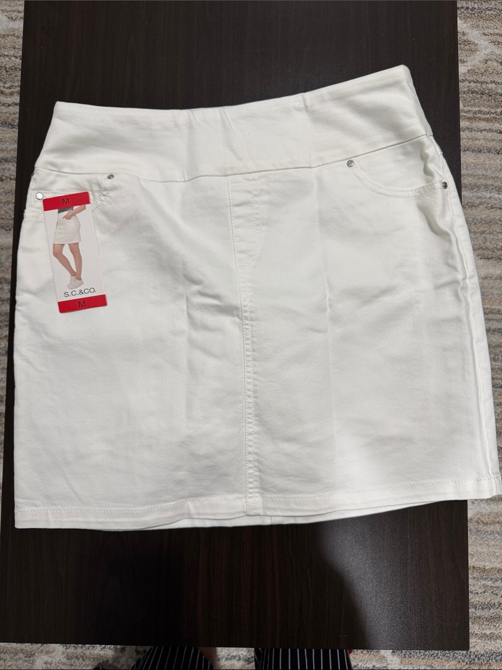 S.C. & Co. Women's White Midi Skirt